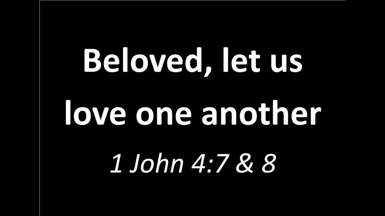 Let us love one another