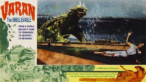 VARAN 1958 Toho Japanese Version - Hibernating Kaiju is Awakened RARE FULL MOVIE in HD & W/S