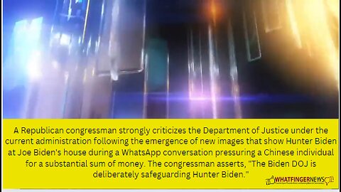 A Republican congressman strongly criticizes the Department of Justice under the current