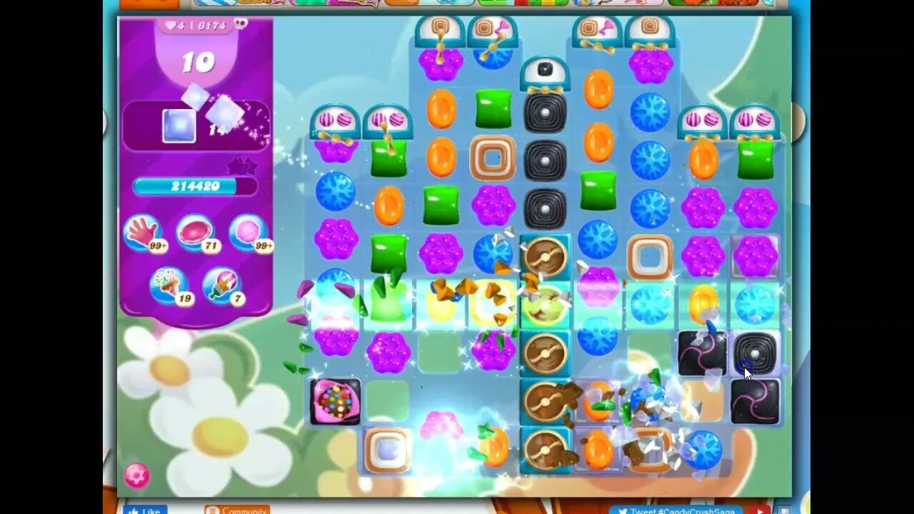 Candy Crush Level 6174 Talkthrough, 30 Moves 0 Boosters