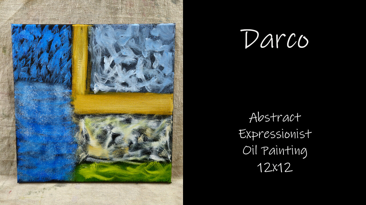 "Darco" Abstract Expressionist, Oil Painting 12x12 #forsale