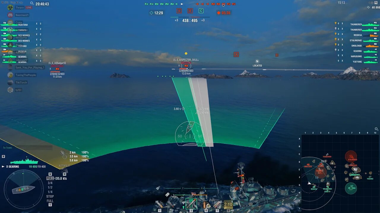 World of Warships Gearing clan battles