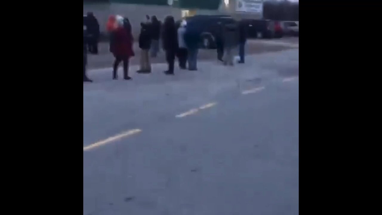 Truly disturbing amount of people lined up for vaccine in Peterborough Ontario