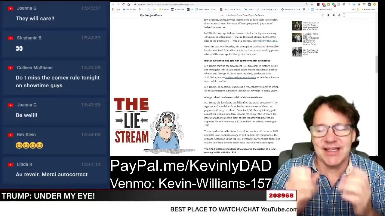 Something Something Trump #LieStream. Come something something chat.