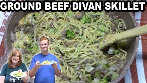 GROUND BEEF DIVAN SKIILLET MEAL | Easy Dinner Recipe Idea