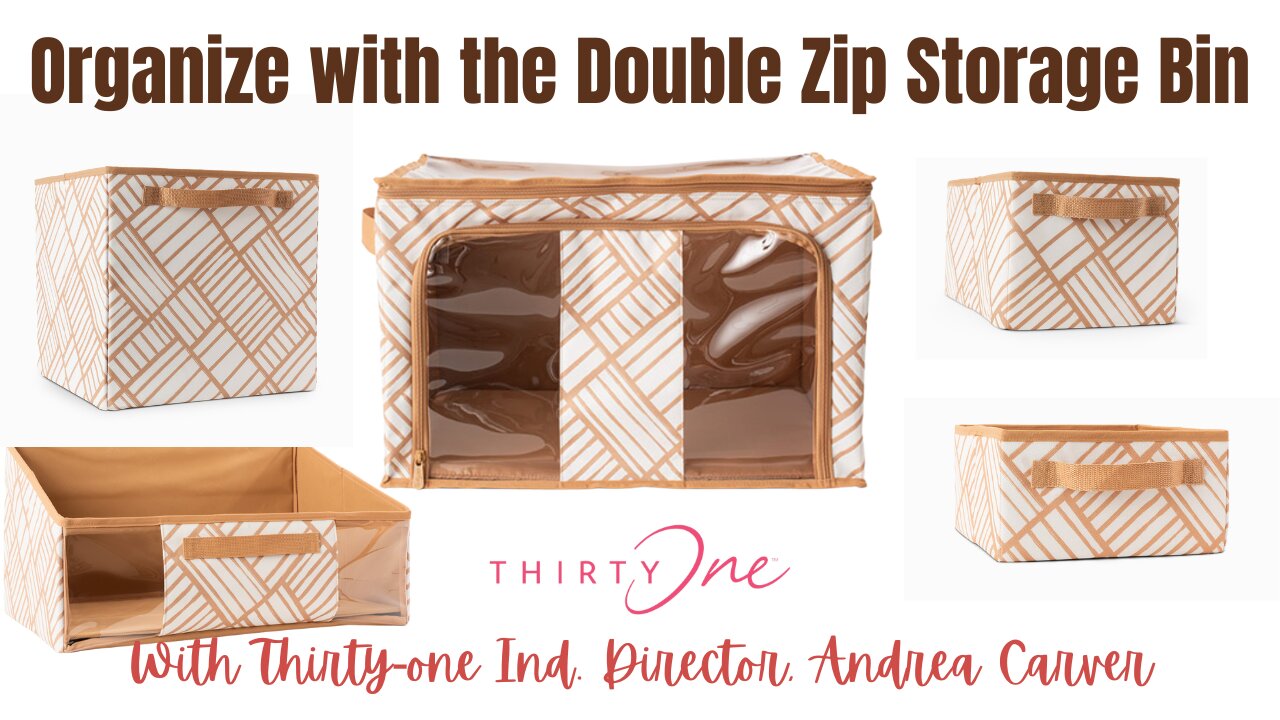 How to organize your closet with the Double Zip Storage Bin | Thirty-One Ind. Director Andrea Carver