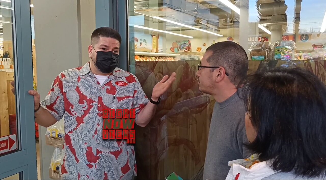 Mask Protesters Confront Trader Joes