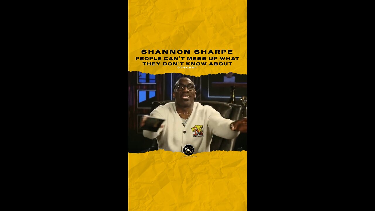 #shannonsharpe people can’t mess up what they don’t know about. 🎥 @ClubShayShay