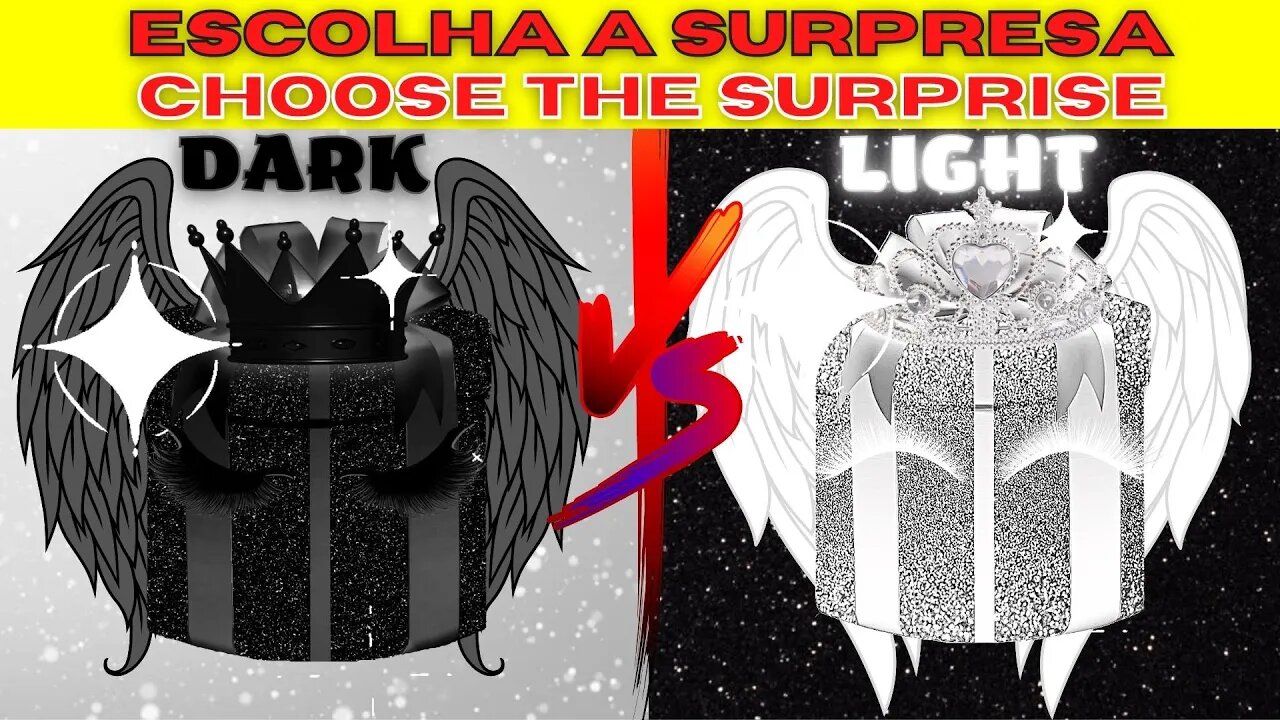 ESCOLHA O SEU PRESENTE 🎁🎁 CHOOSE YOUR GIFT 🎁🎁 ELIGE TU REGALO🎁🎁 🌑 DARK VS LIGHT 💡