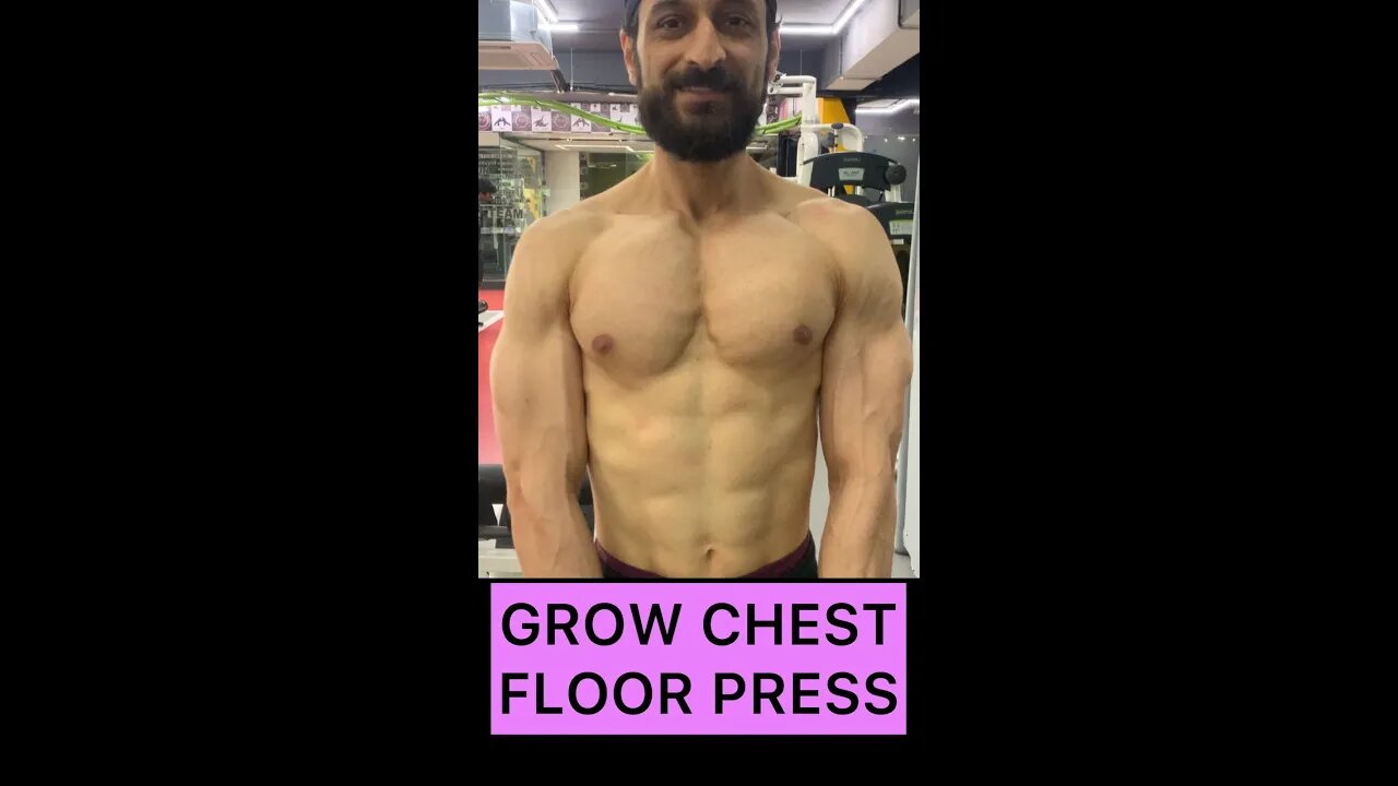 GROW CHEST WITH FLOOR PRESS #shorts #youtubeshorts