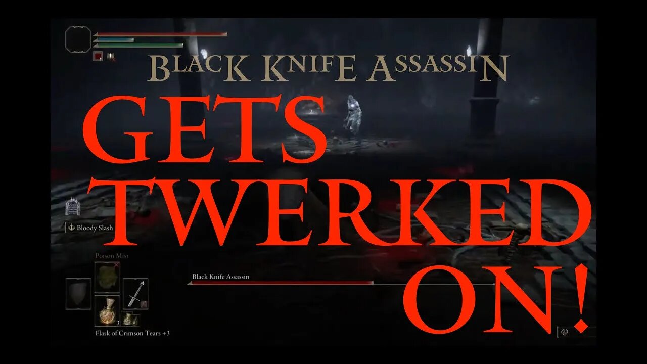 Elden Ring Boss Black Knife Assassin Gets No-Hit Killed and Twerked On (Elden Ring Live)