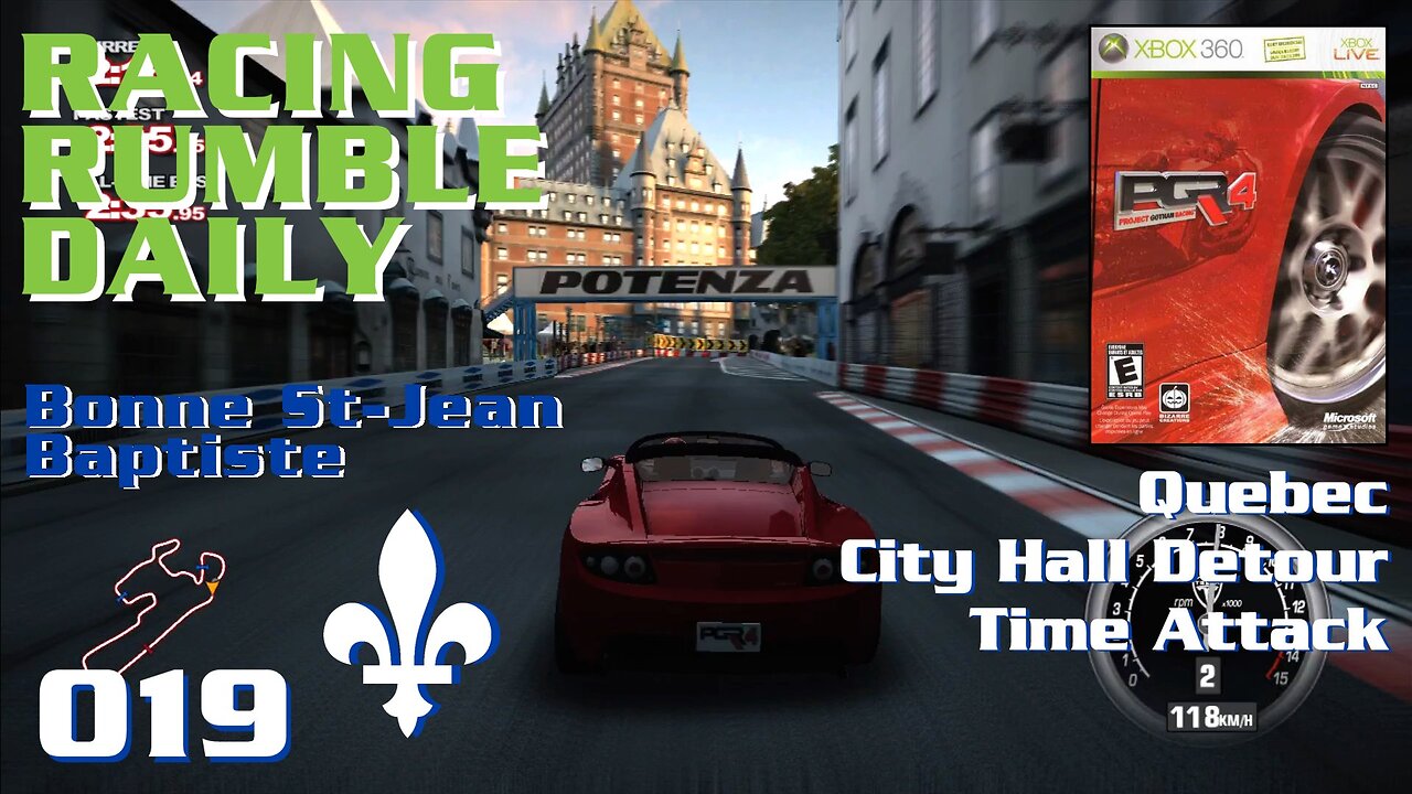 Racing Rumble Daily 019 - Project Gotham Racing 4 (2007) X360 Quebec City Hall Detour - Time Attack