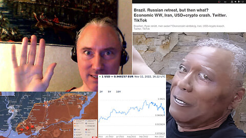 Brazil. Russian retreat, but then what? Economic WW, Iran, USD+crypto crash. Twitter. TikTok