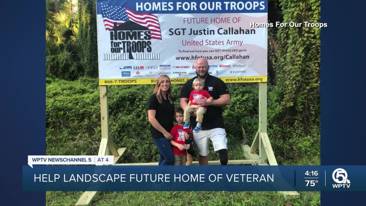 Help landscape future Jupiter home of injured veteran