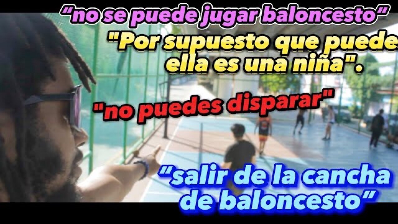 ¡una chica nueva quiere jugar baloncesto con nosotros!