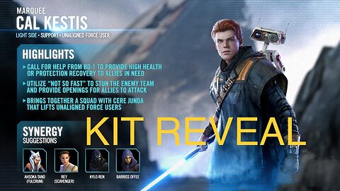 NEW Character Inbound: Cal Kestis! | One of TWO Coming to the Game! | Kit Reveal