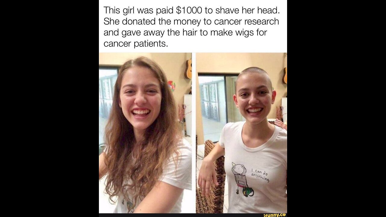 AMAZING :for $1,000, shaving his head!