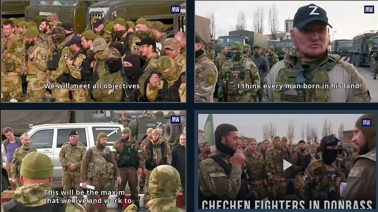 Chechen fighters defending civilians from Kiev regime