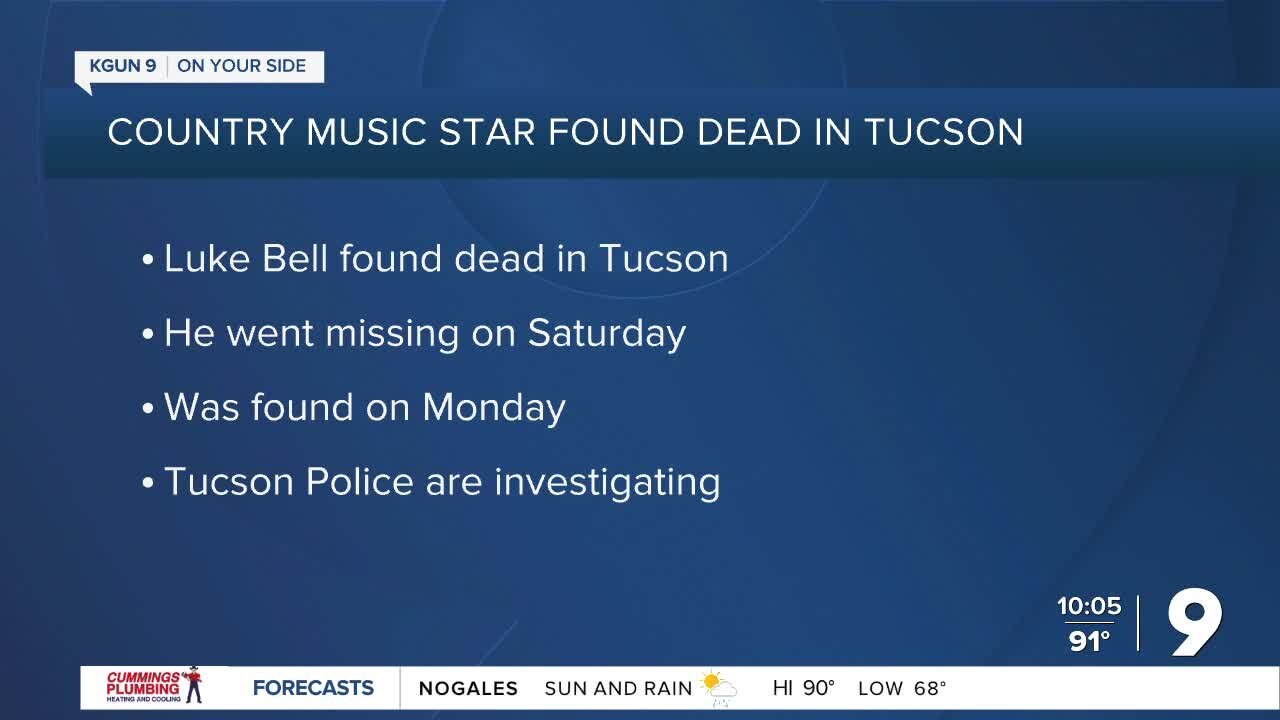 Country music star Luke Bell found dead in Tucson