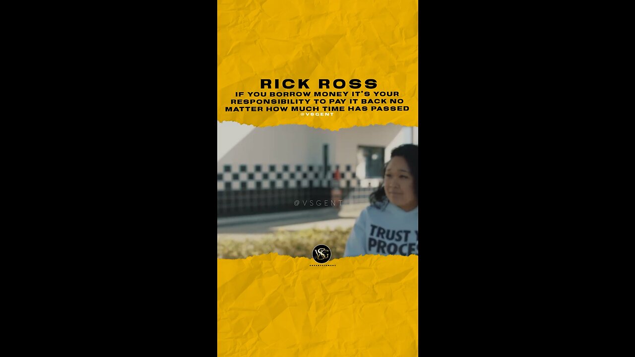 #rickross It’s your responsibility to pay it back no matter how much time has passed 🎥 @tidal