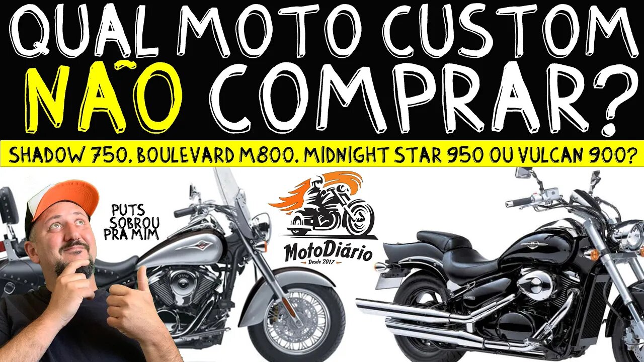 Shadow 750, Boulevard M800, Midnight 950 ou Vulcan 900? Qual moto NÃO COMPRAR? Americano Responde