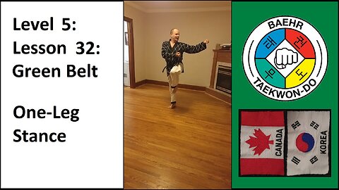 Baehr Taekwondo: 05-32: Green Belt: One-Leg Stance