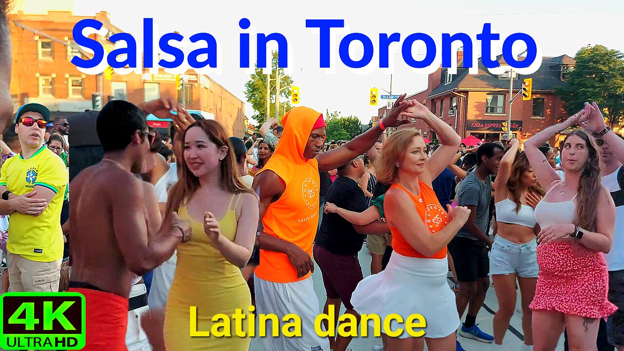 【4K】Salsa Dance 💃 Latin music 🎶 Toronto Canada 🇨🇦