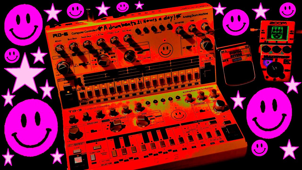 Dusk 'til Dawn Acid - TD3 Behringer TD-3 Bass Line Synth - RD6 Drum Machine RD-6 - MS-70CDR - DR600