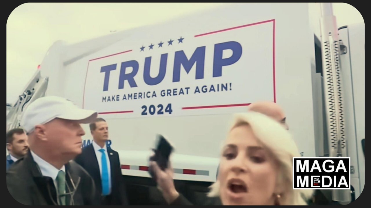 Trump's garbage truck, Brett Favre & Megan in Green Bay WI - October 30, 2024