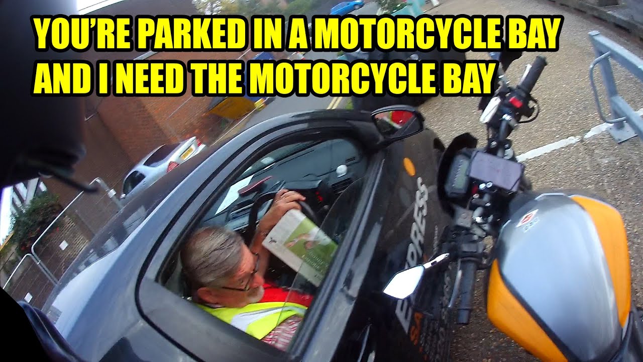 You're parked in a motorcycle bay - Bad Drivers