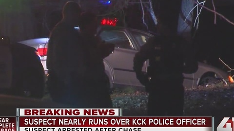 Man tries to run over KCK police officer