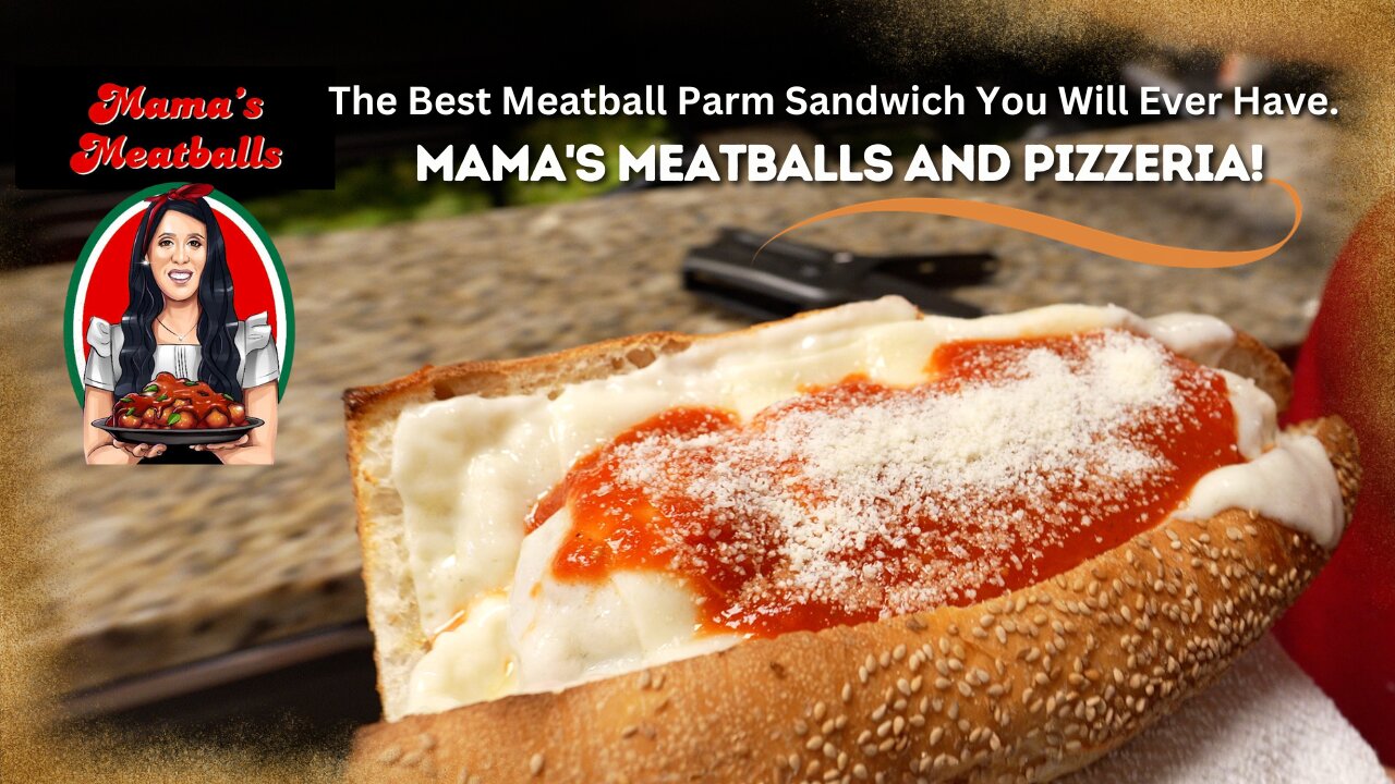 The Best Meatball Parm Sandwich you will ever have. Mama's Meatballs and Pizzeria!