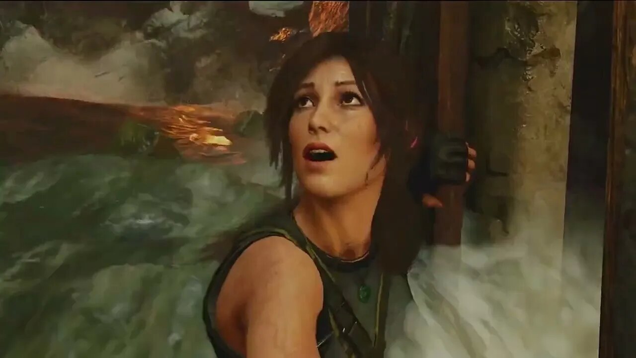 Lara nadando em águas tranquilas