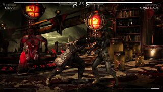 Mortal Kombat X: Kenshi (Possessed) vs Sonya Blade (Covert Ops) - 1440p No Commentary