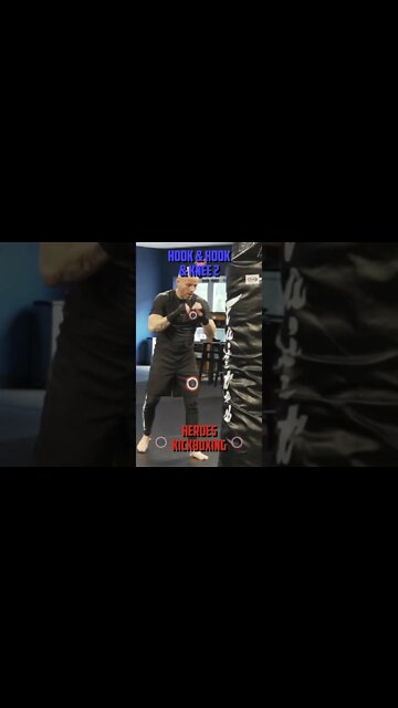 Heroes Training Center | Kickboxing & MMA "How To Double Up" Hook & Hook & Knee 2 - Back | #Shorts
