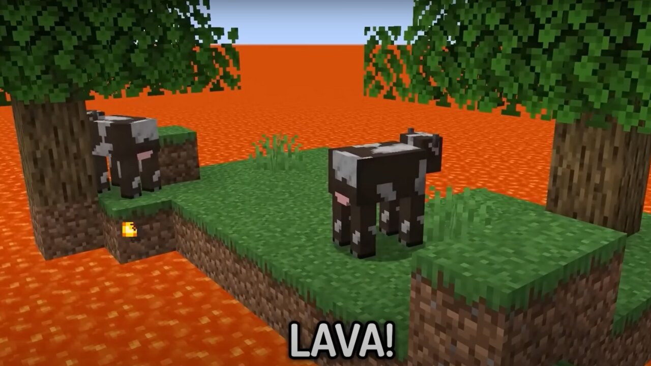 Minecraft, But The Floor Is Lava...