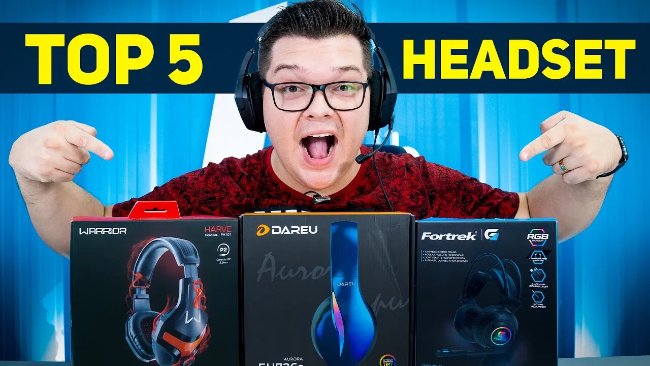 TOP 5 HEADSETS CUSTO BENEFÍCIO PARA COMPRAR AGORA! OPÇÕES TOP!