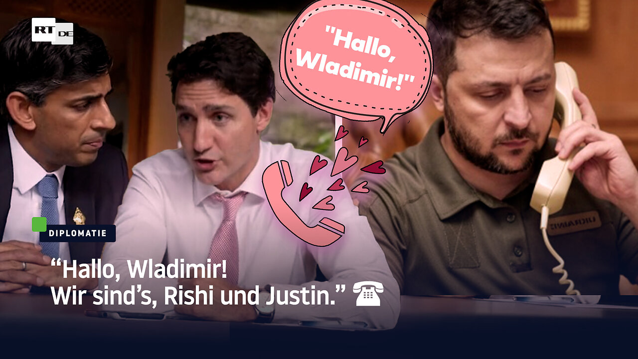 "Hallo, Wladimir! Wir sind's, Rishi und Justin."