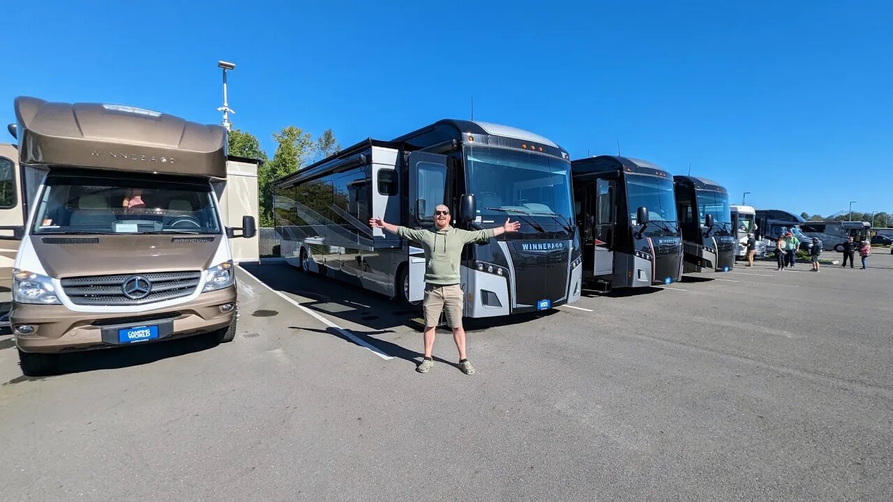 Small, Medium and Large Tours | Jayco Greyhawk 31F, Thor Compass, Winnebago Forza 38W