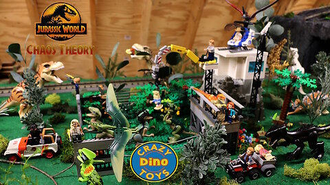 Custom Built Lego Jurassic World Train Set Part #4 Chaos Theory Dinosaur Toys Unboxed Spinosaurus