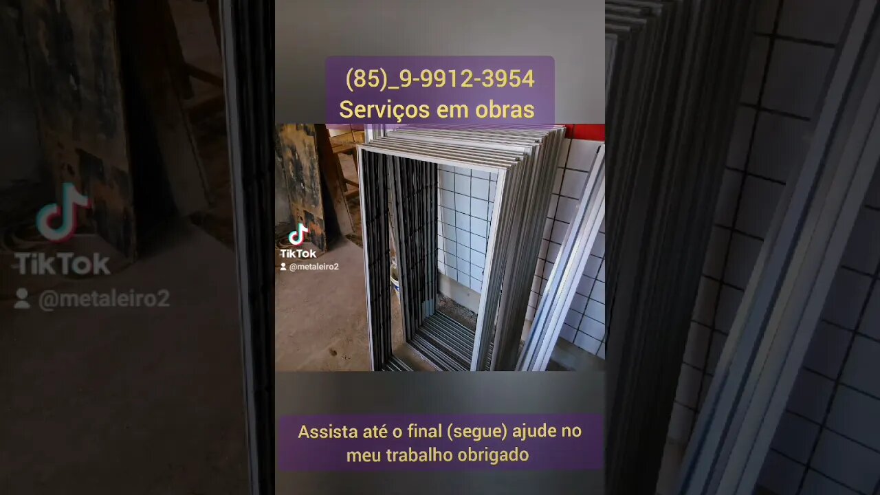 trabalho com fabricação manutenção de portas janelas material em alumínio #aluminio #janelas #portas