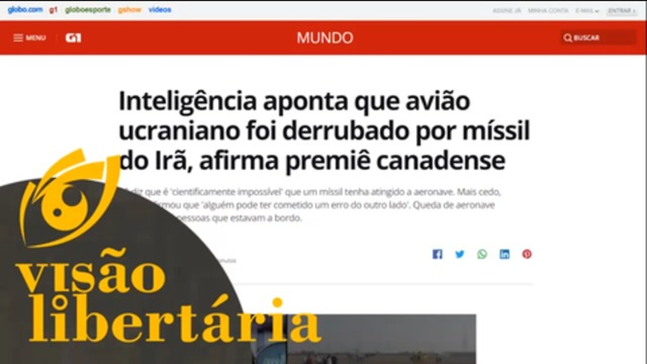 Irã derrubou o avião de passageiros ucraniano | Visão Libertária - 09/01/20 | ANCAPSU