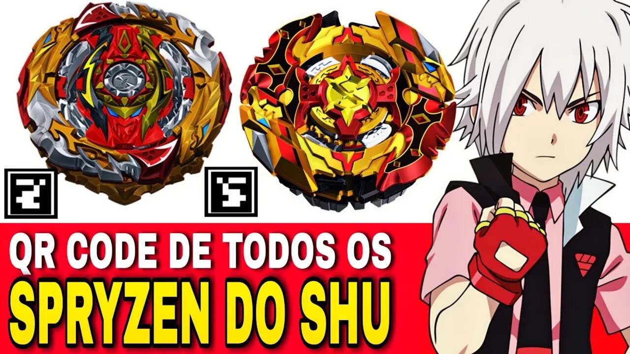 QR CODES DE TODOS OS SPRYZEN DO SHU KURENAI | BEYBLADE BURST APP