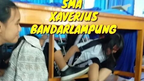 SMA XAVERIUS BANDARLAMPUNG BERSAMA TAGANA LAMPUNG GELAR SIMULASI BENCANA ALAM