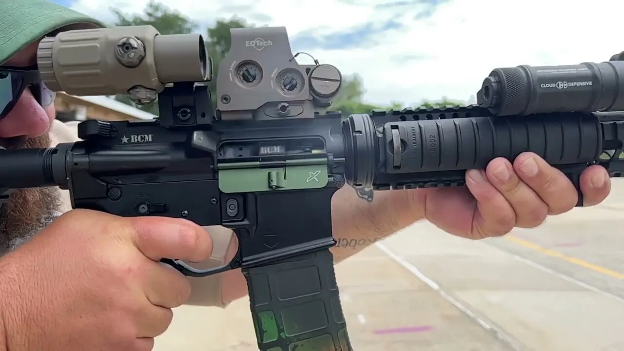 M4 SBR FRT mag dump with Tommy Trigger safety! Almost Full Auto fun minus the stamp!