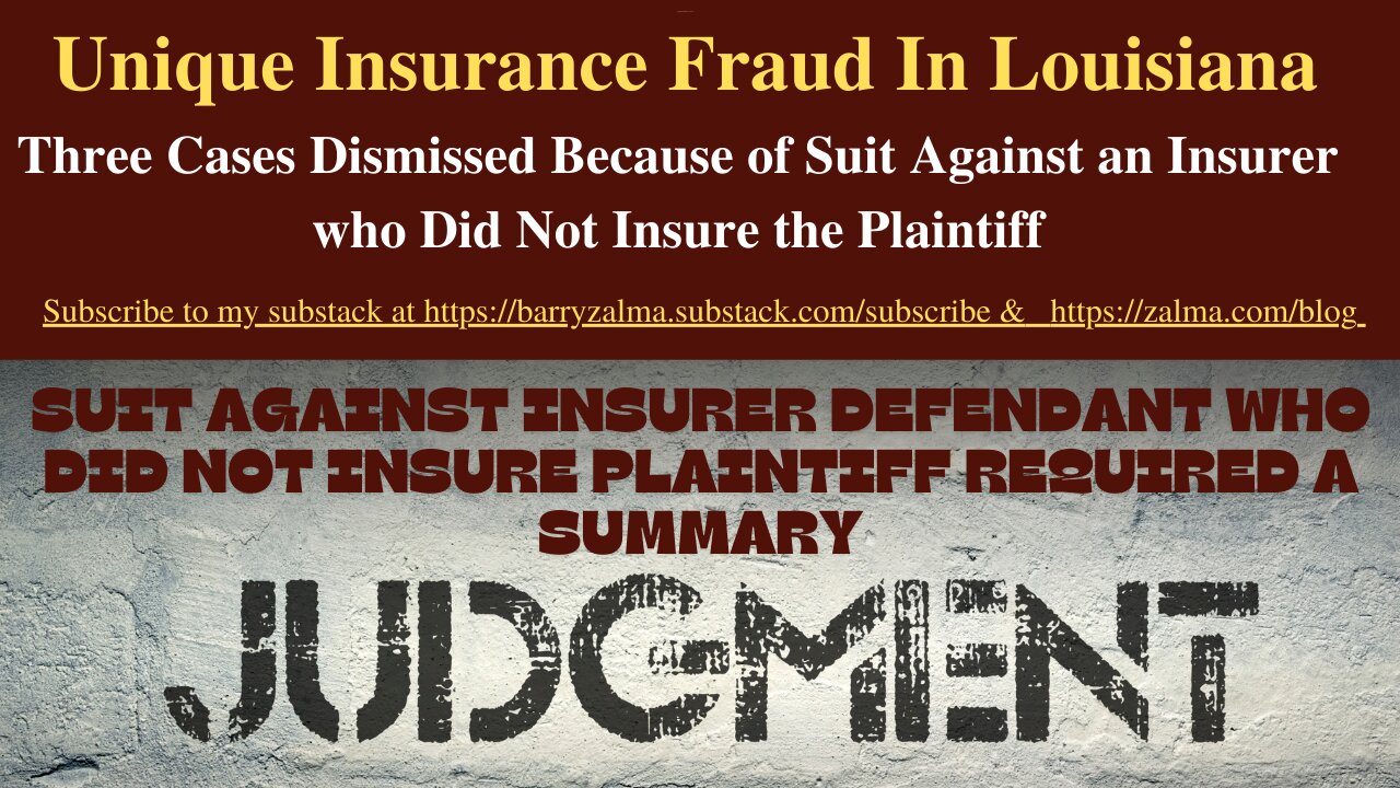 Unique Insurance Fraud In Louisiana