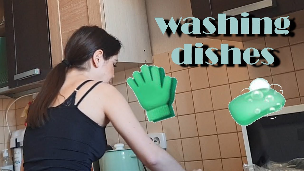 Washing dishes. There were so many dirty dishes!!!!