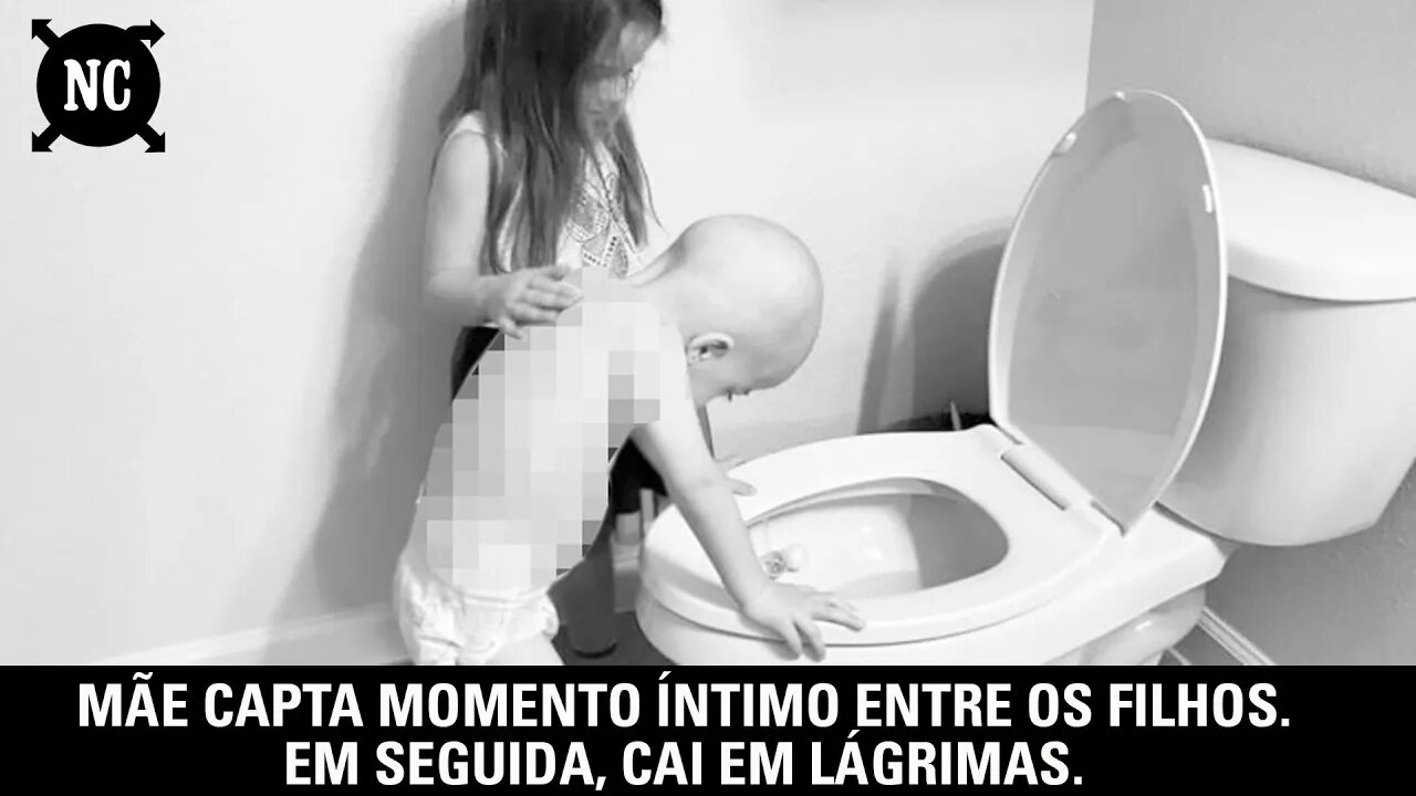 Mãe capta momento íntimo entre os filhos. Em seguida, cai em lágrimas