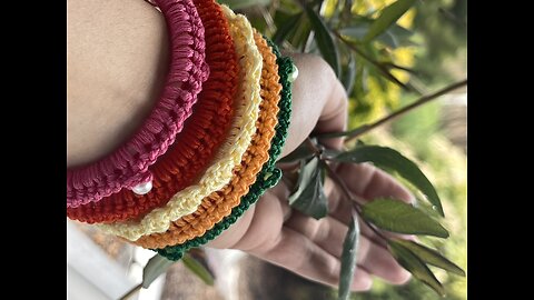 Colorful bangles is the best suited choice for spring season #crochet