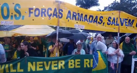 PROTESTO INTERVENCIONISTA NO COMANDO MILITAR DO SUDESTE IBIRAPUERASP